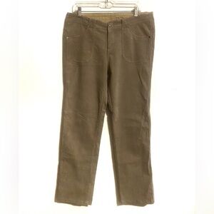 Kuhl Women’s Beige Khaki Soft Chino Style Pocket Detail Pants Sz 12